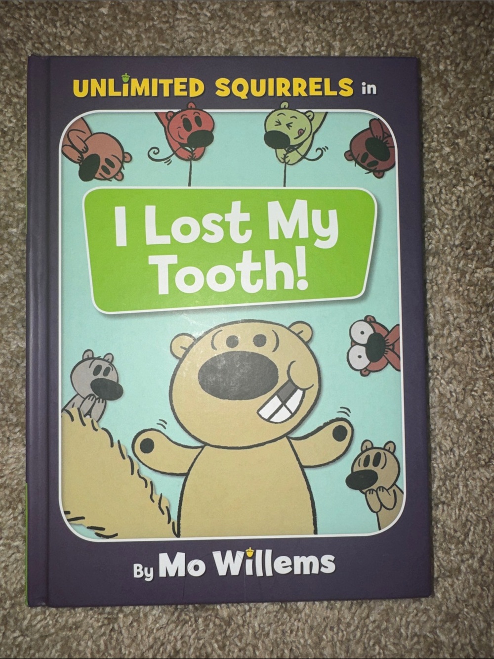 I Lost My Tooth! by Mo Willems - Illustrated Kids Hardcover, Teal & Purple